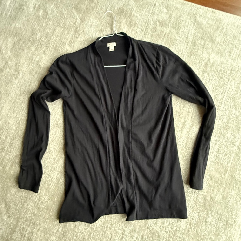 J Crew Factory Open Front Long Sleeve Lightweight Cardigan